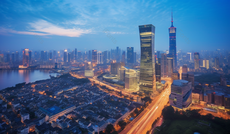 摩天大楼城市建筑景观夜景实拍摄影图,高清,摄影图,摄影图片,图片大全,摄影图免费下载